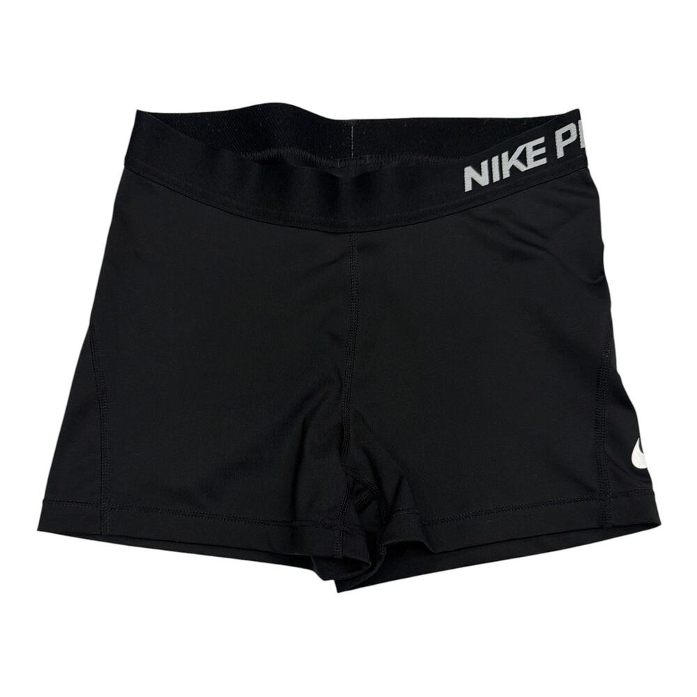 Nike Pro Womens Black Biker Shorts Size M Compression Training Fitness